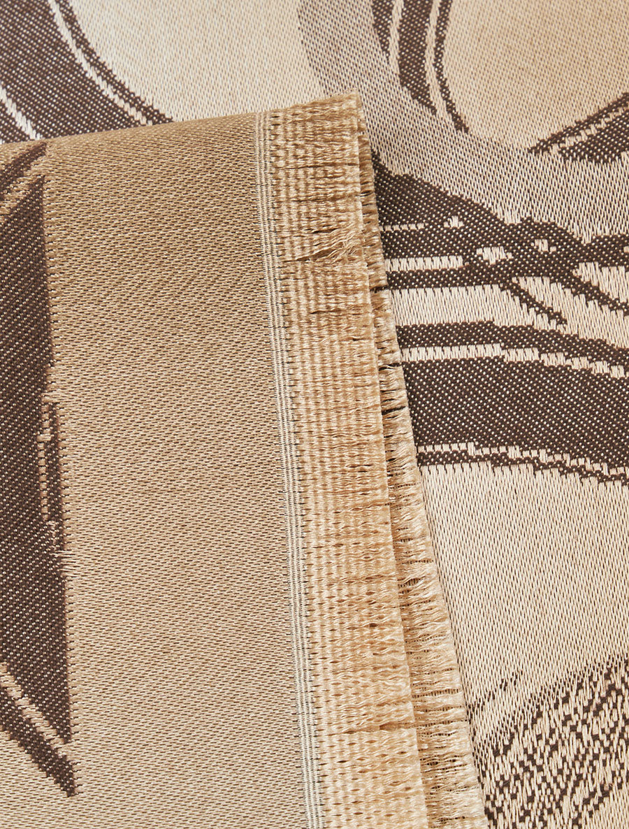 Foulard irisé à imprimé graphique - Marron - Image 3