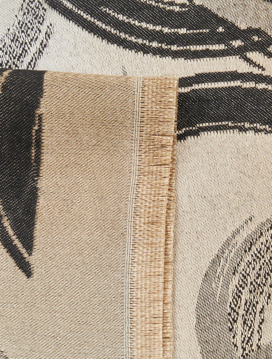 Foulard irisé à imprimé graphique - Noir - Image 3