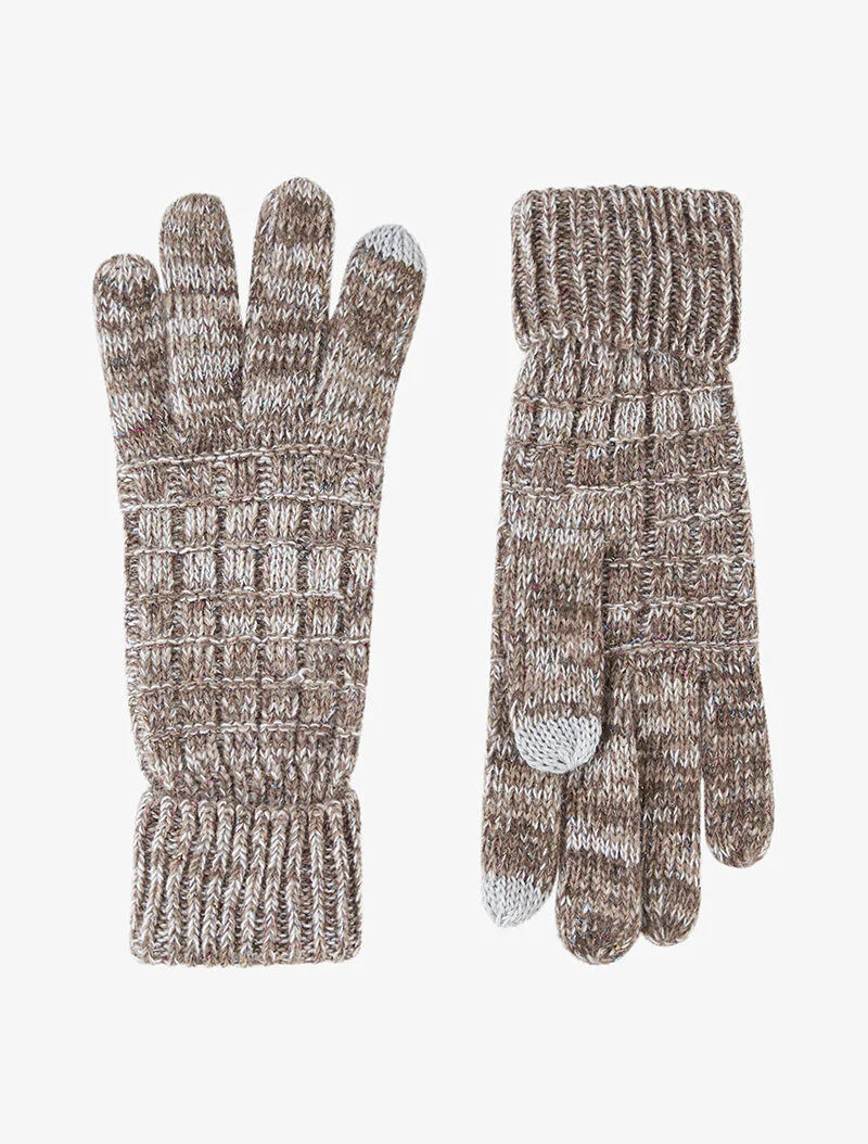Gants tactiles en laine mélangée - marron