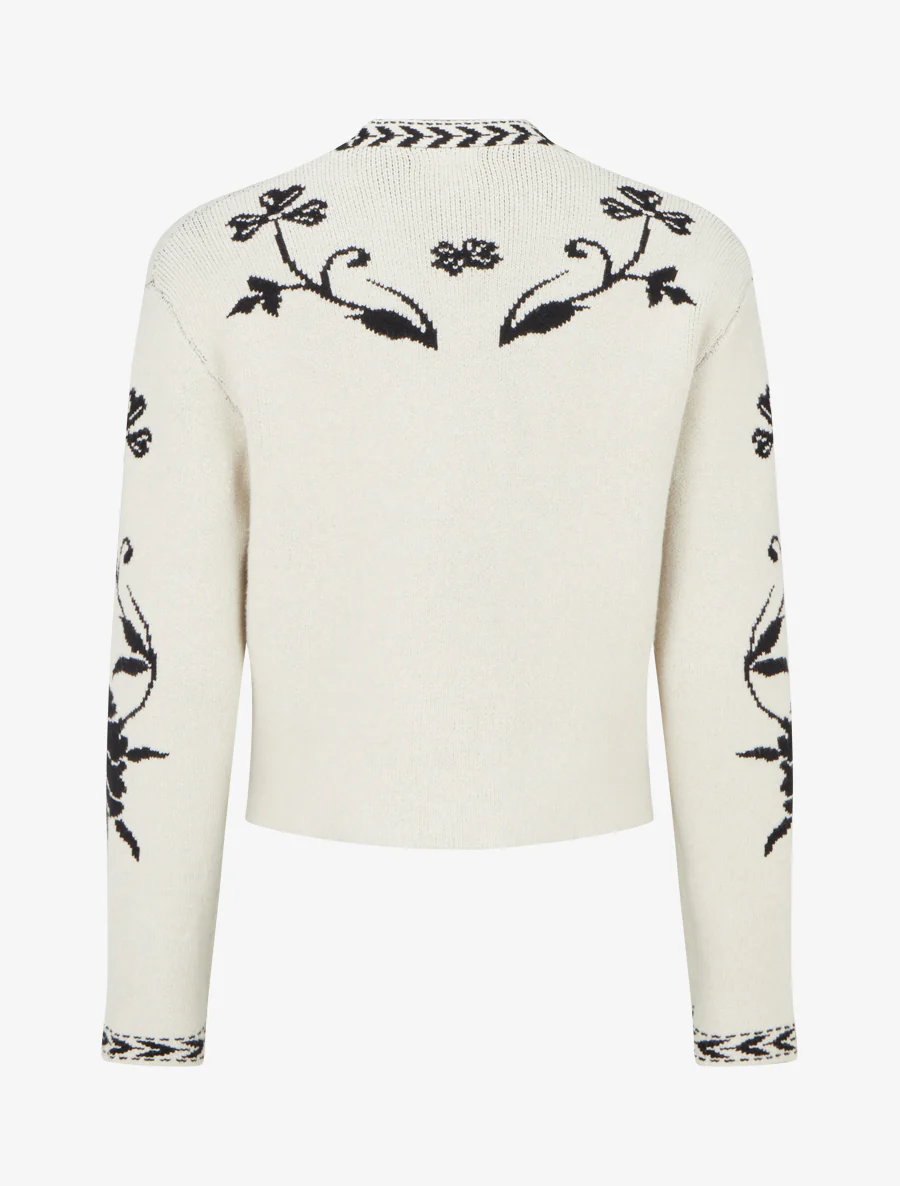 Gilet à nouer à imprimé baroque - Blanc - Image 3