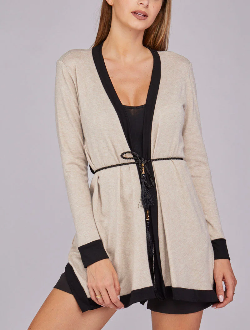 Gilet à pans asymétrique - Beige