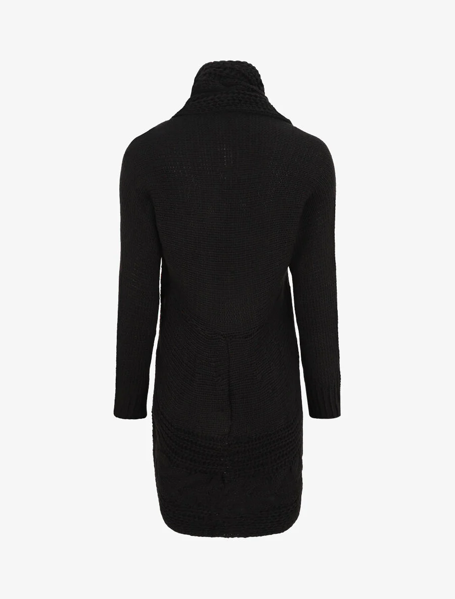Gilet ample à col châle - Noir - Image 2