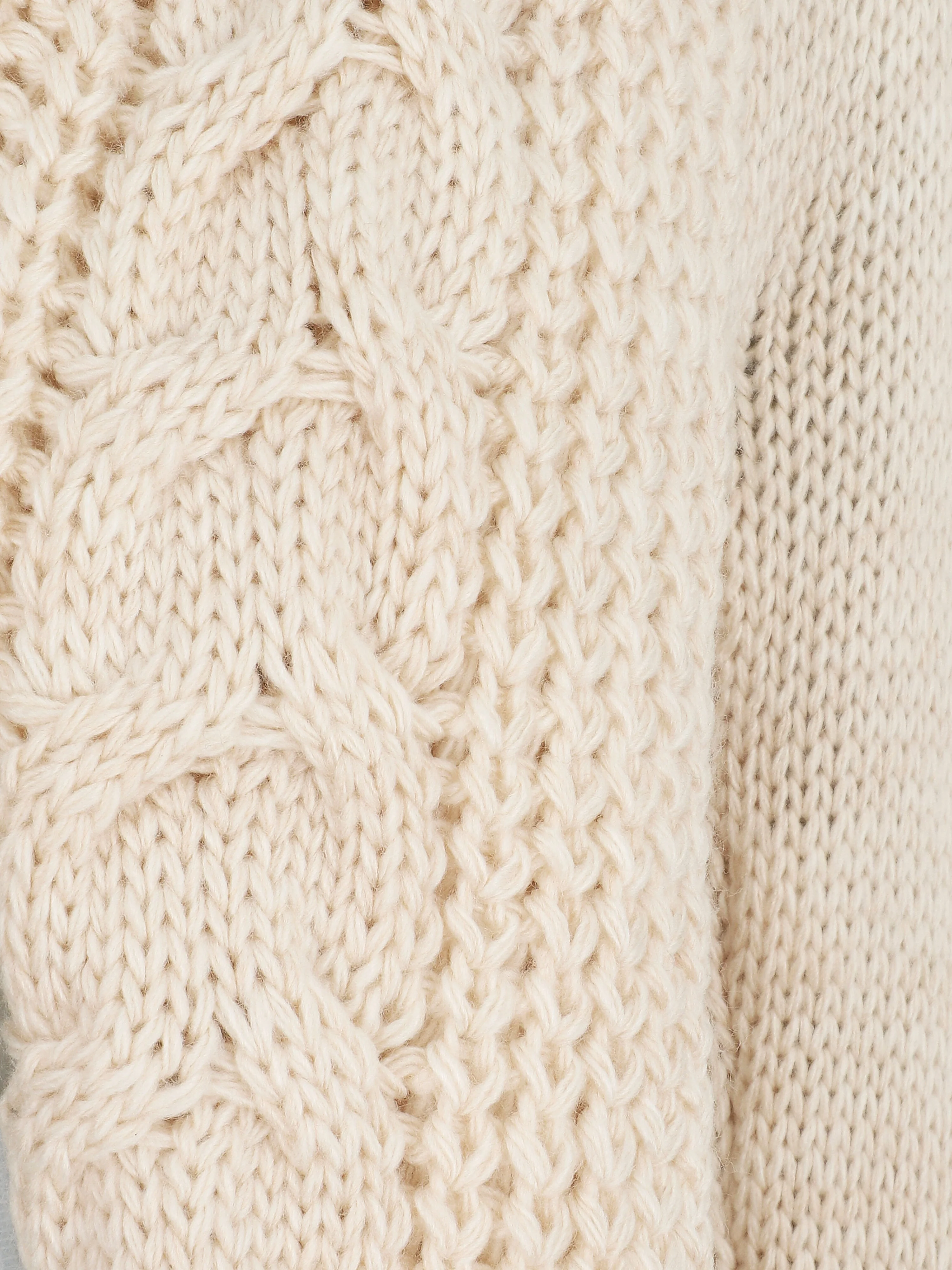 Gilet ample à col châle - Beige - Image 3