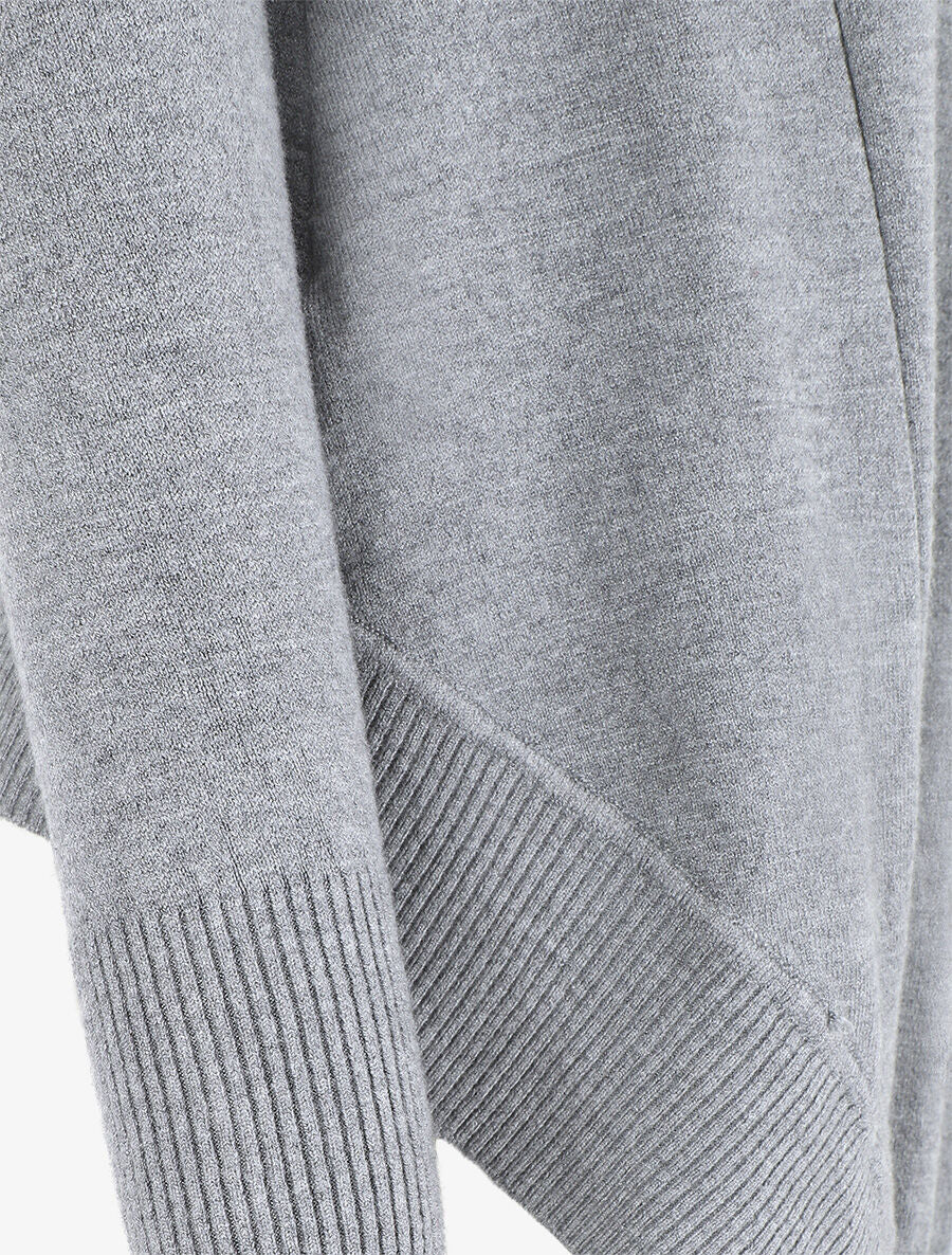 Gilet basique en maille - Gris - Image 3