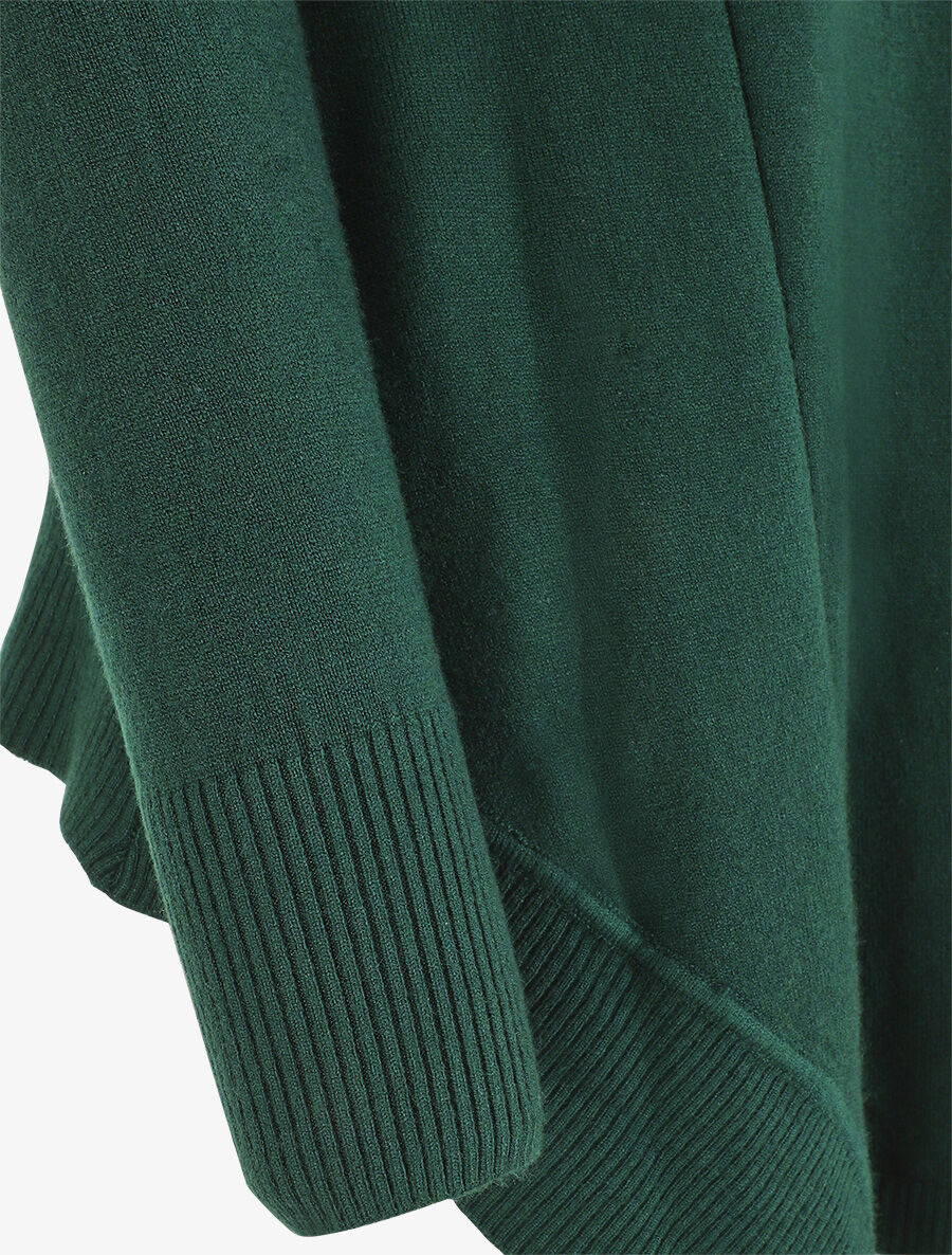 Gilet basique en maille - Vert foncé - Image 3