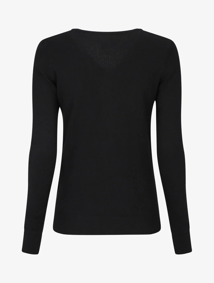 Gilet classique col V - Noir - Image 2