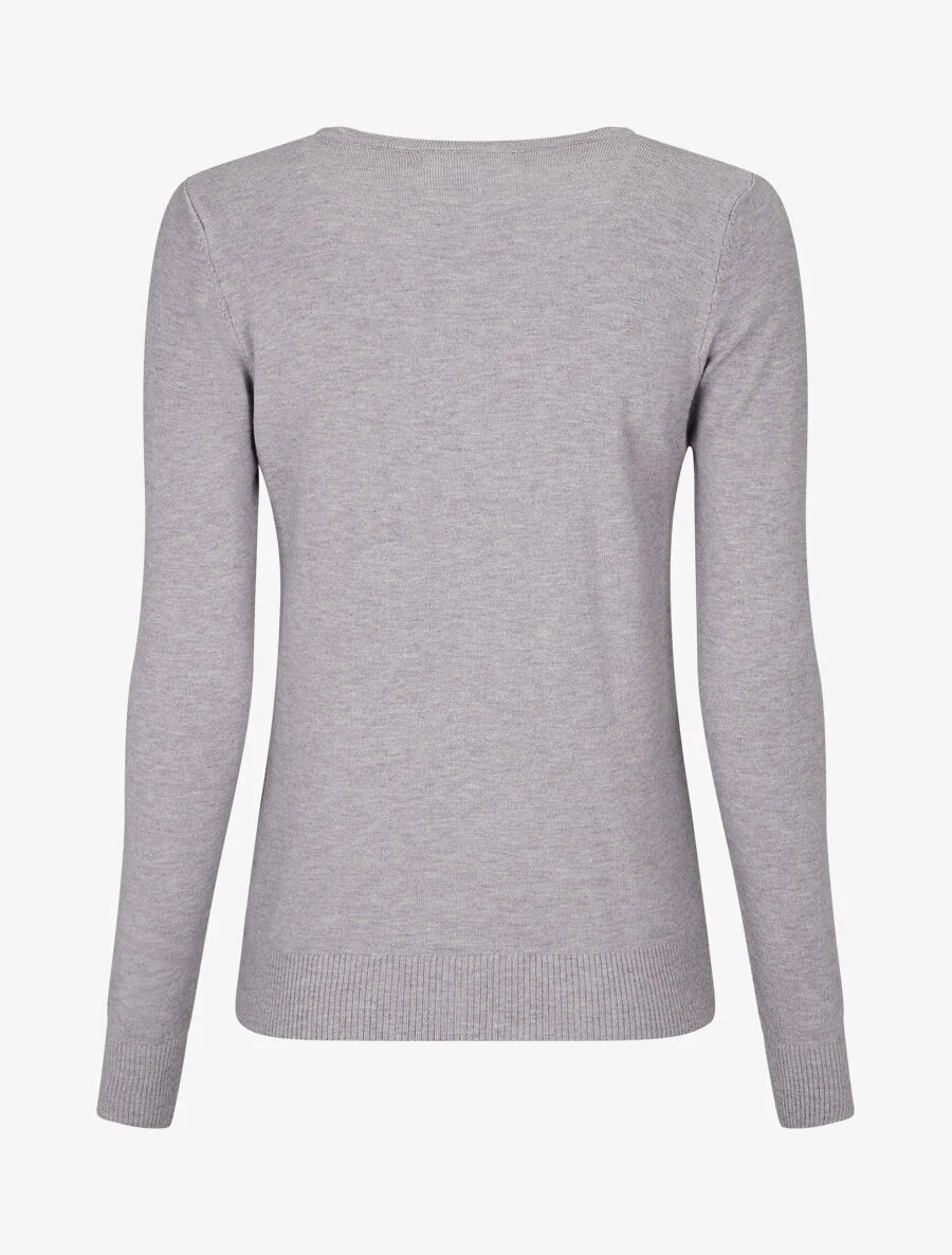 Gilet classique col V - Gris - Image 2