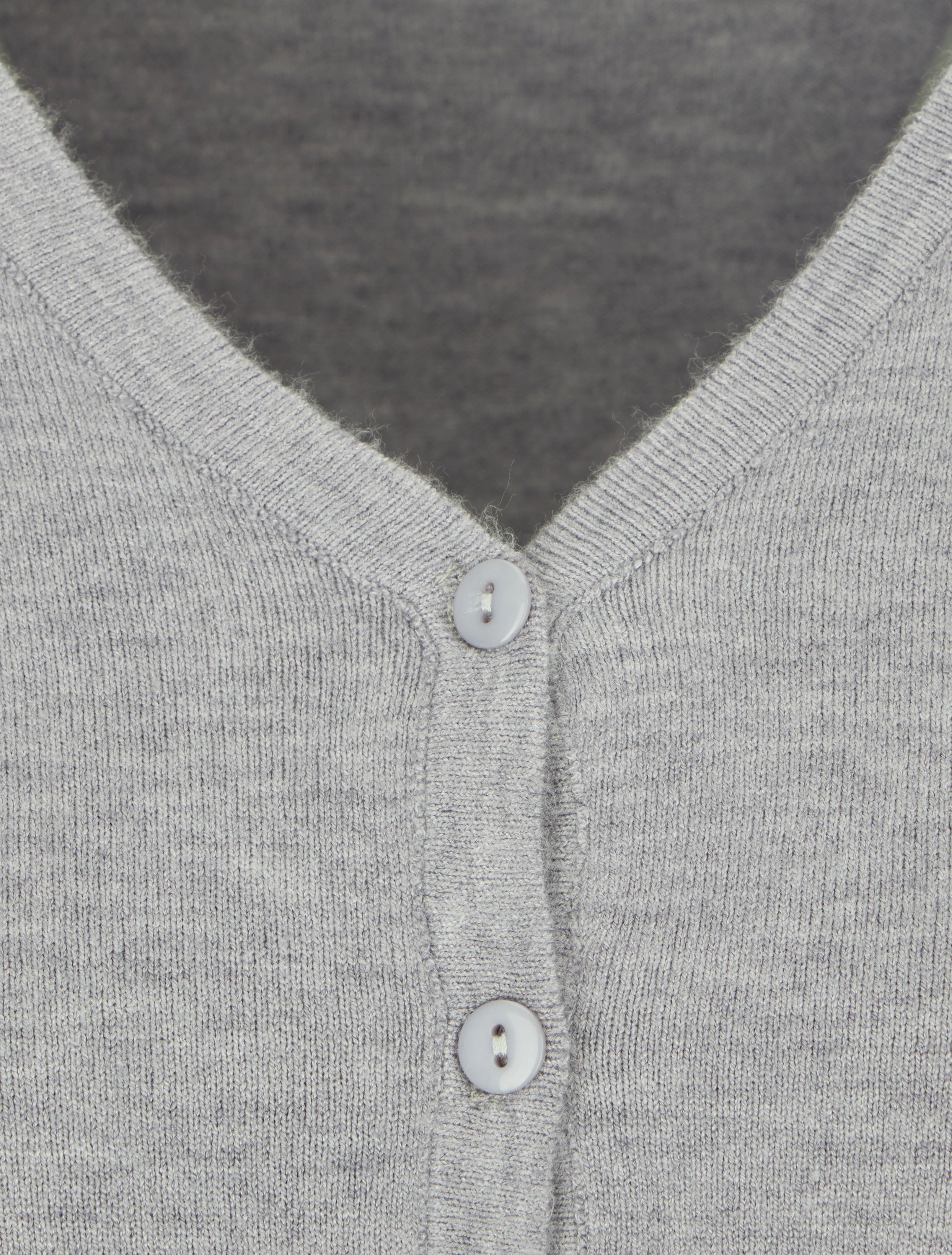Gilet classique col V - Gris - Image 3