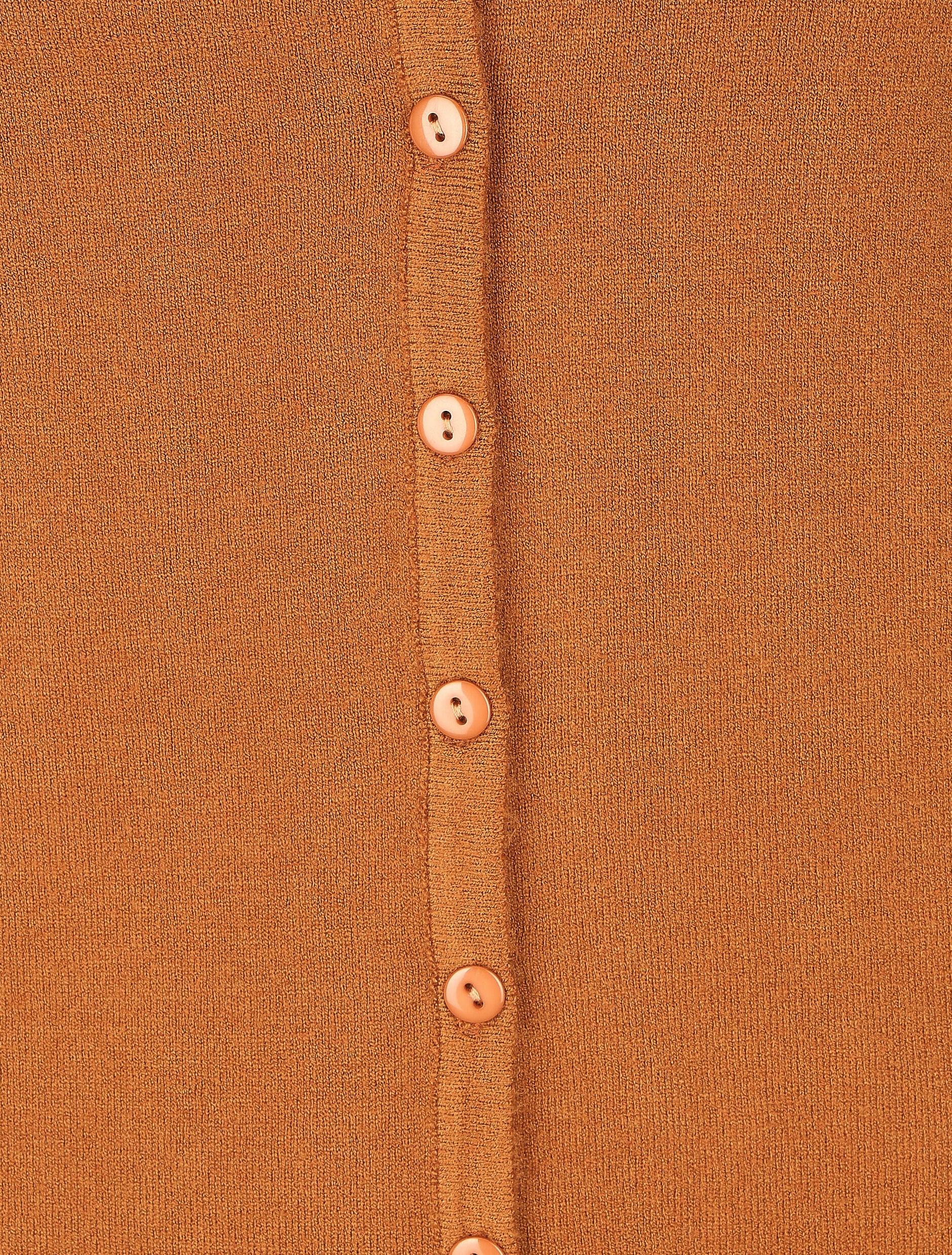 Gilet classique col V - Camel - Image 3