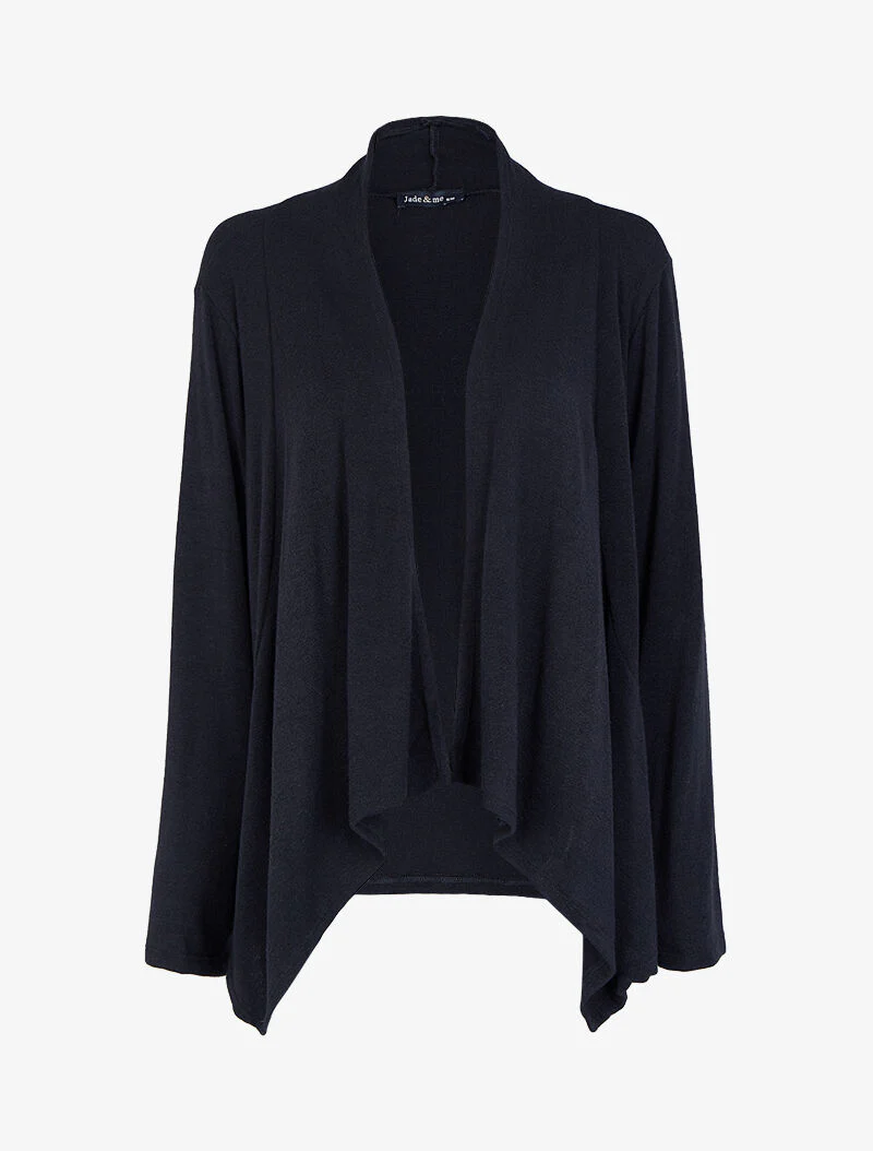 Gilet col châle et pans asymétriques - Noir
