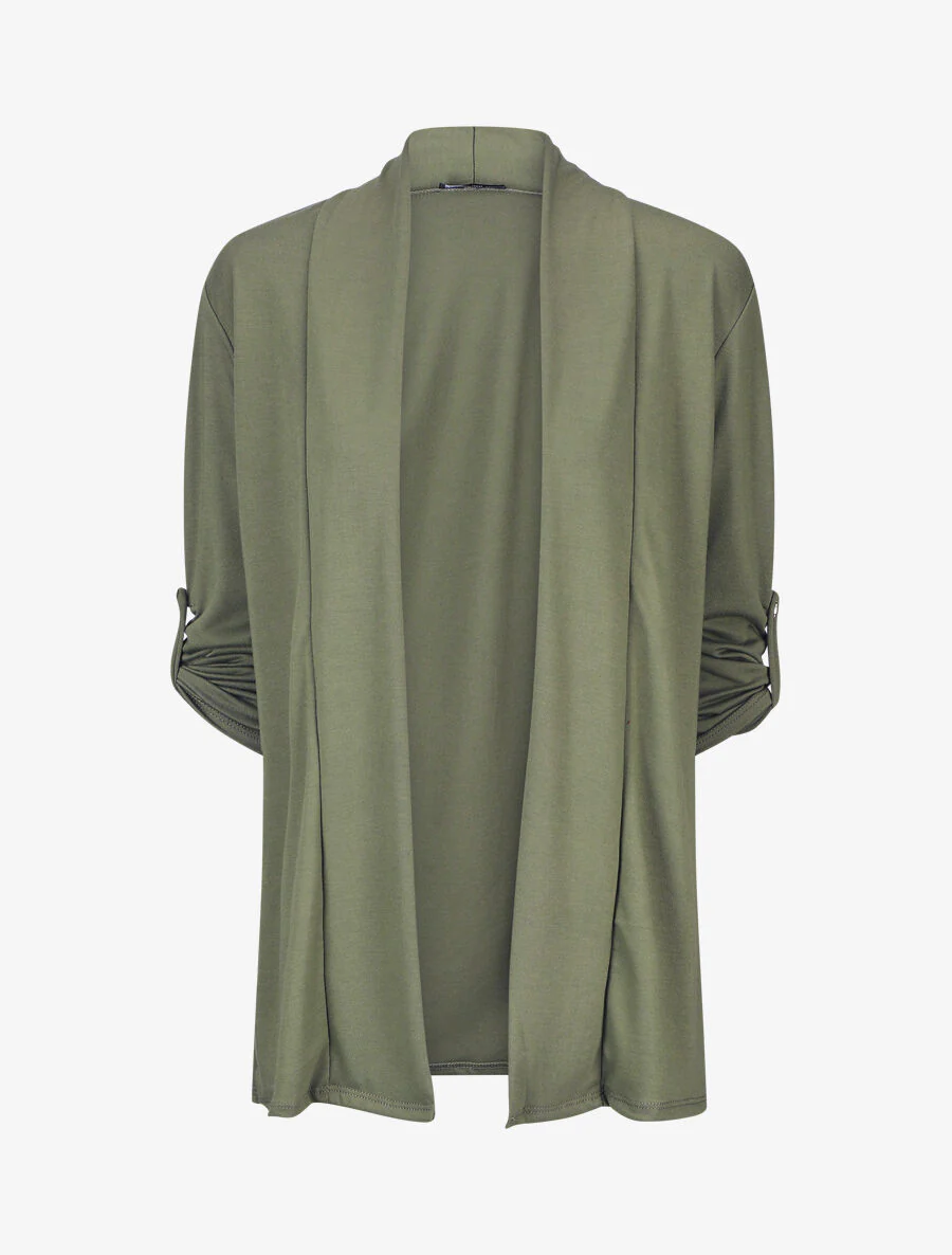 Gilet droit ouvert uni - Kaki