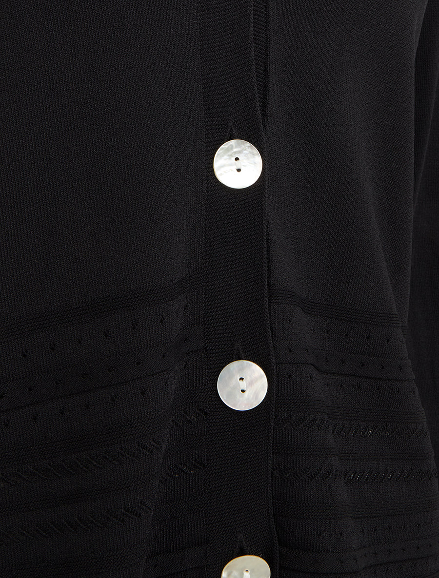 Gilet fin à col V - Noir - Image 3