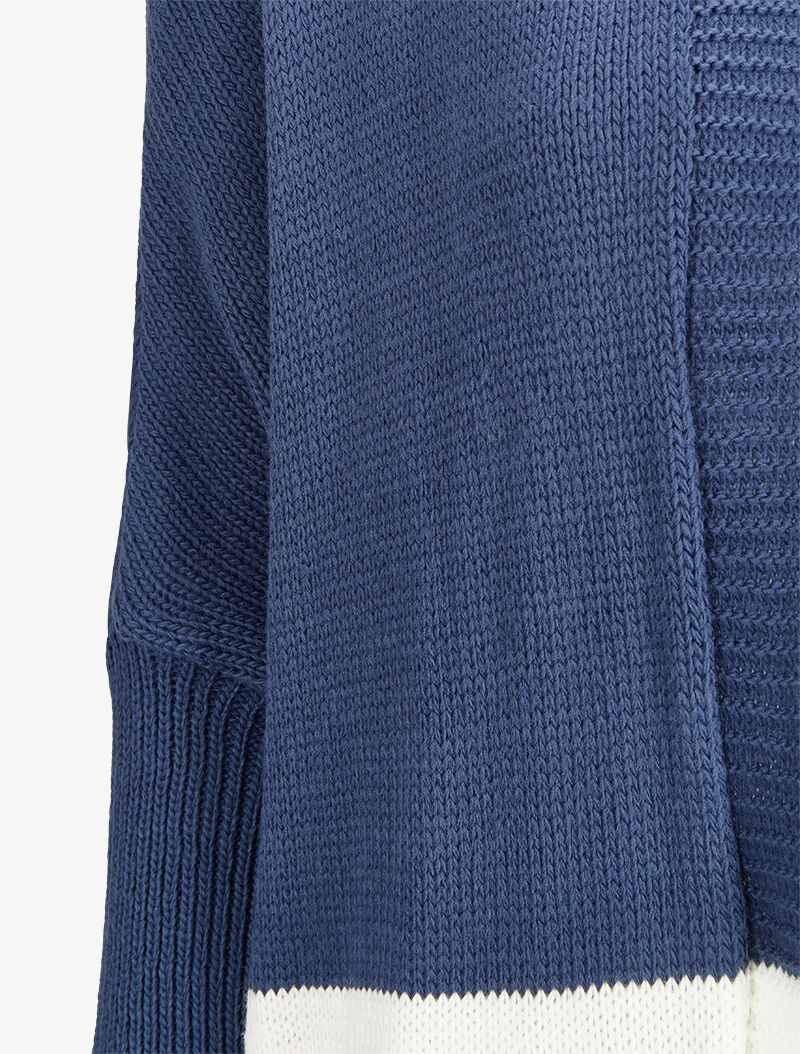 Gilet long à capuche - Bleu - Image 3