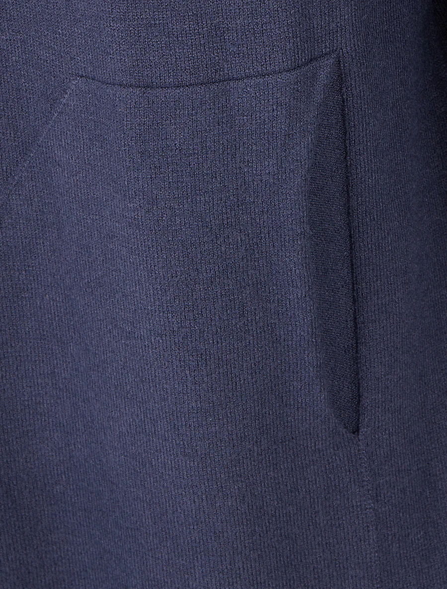 Gilet long ample à manches chauve-souris - Marine - Image 3