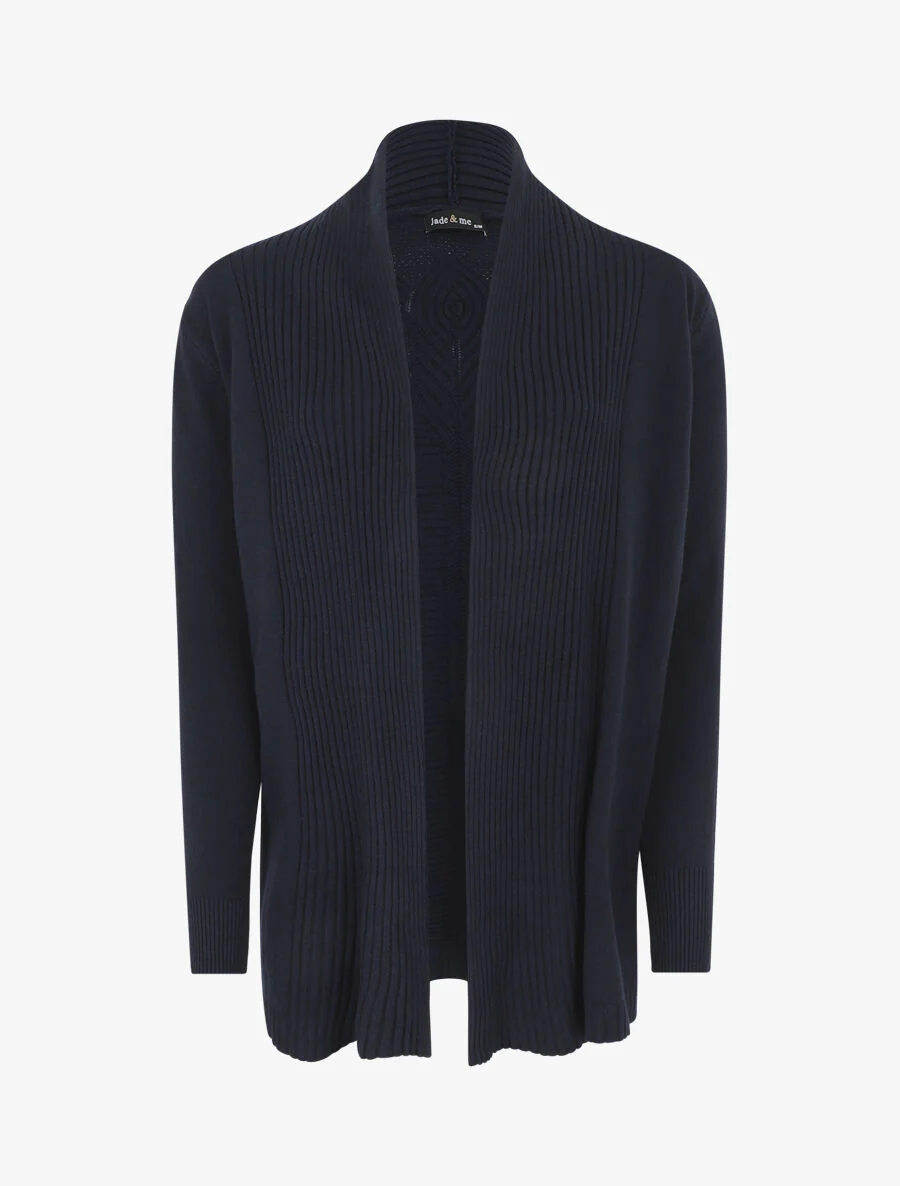 Gilet long en maille - Marine