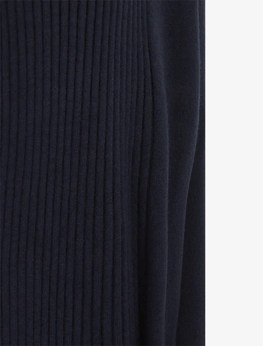 Gilet long en maille - Marine - Image 3