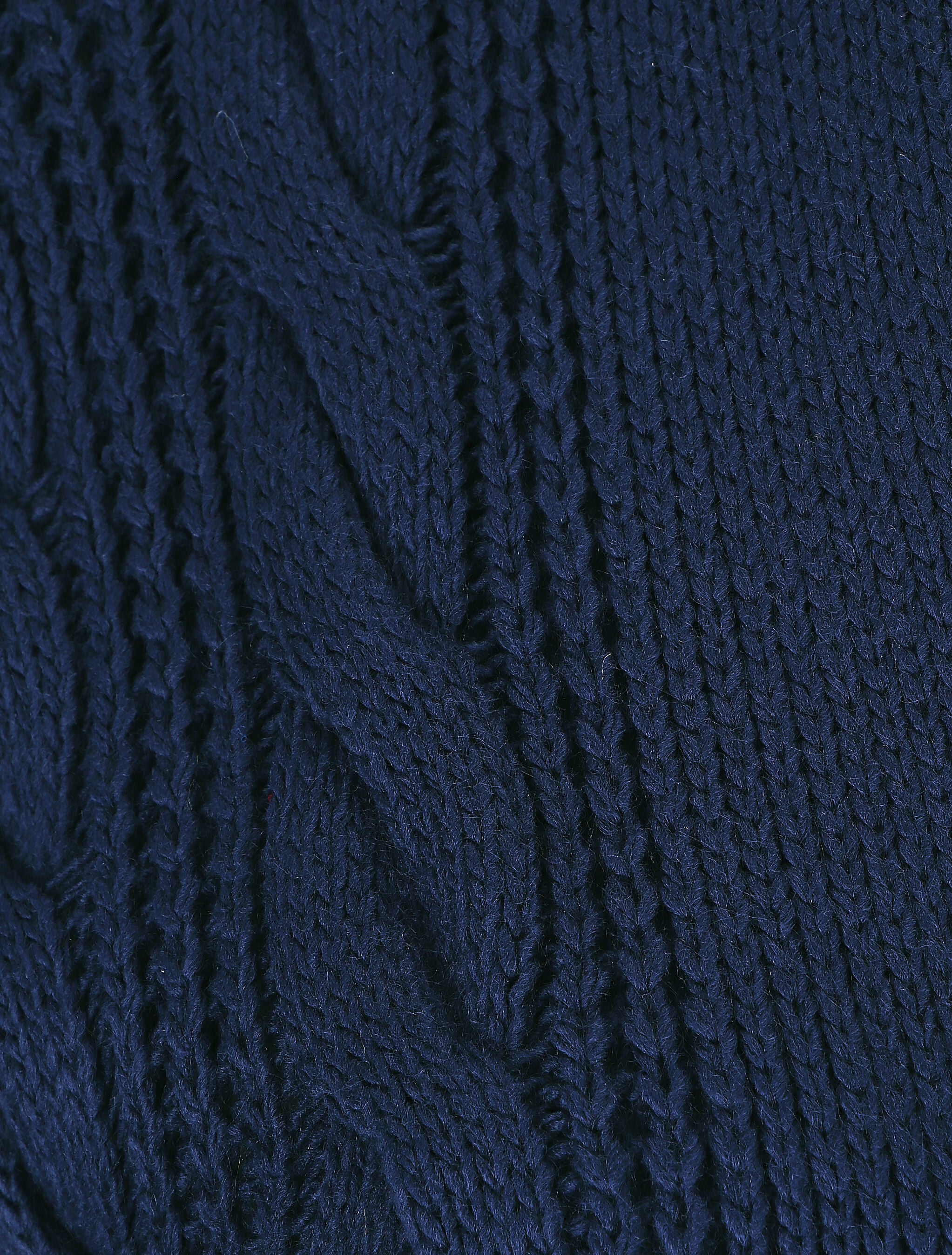 Gilet long ouvert en maille - Bleu - Image 3
