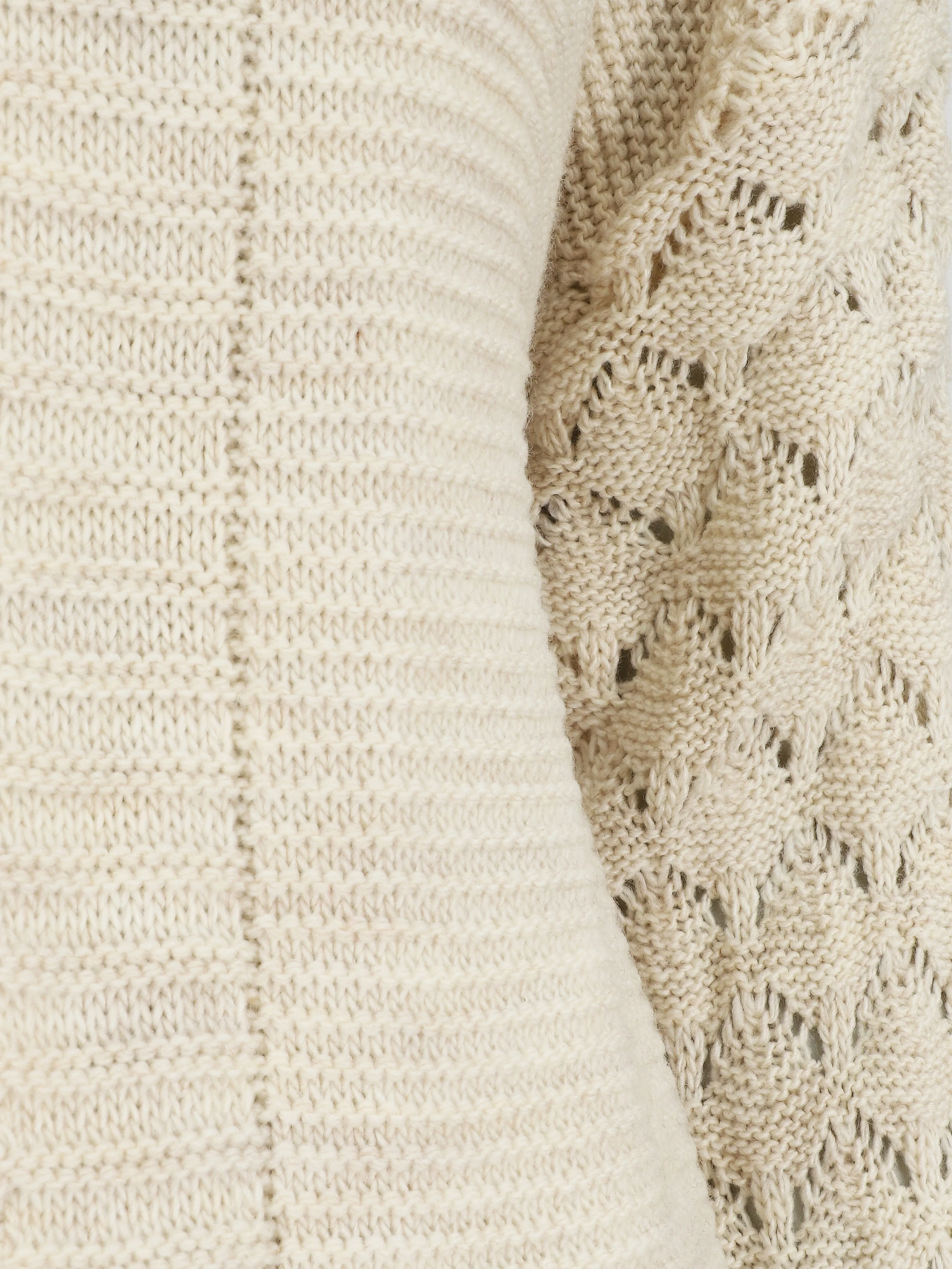 Gilet long uni à manches longues - Beige - Image 3