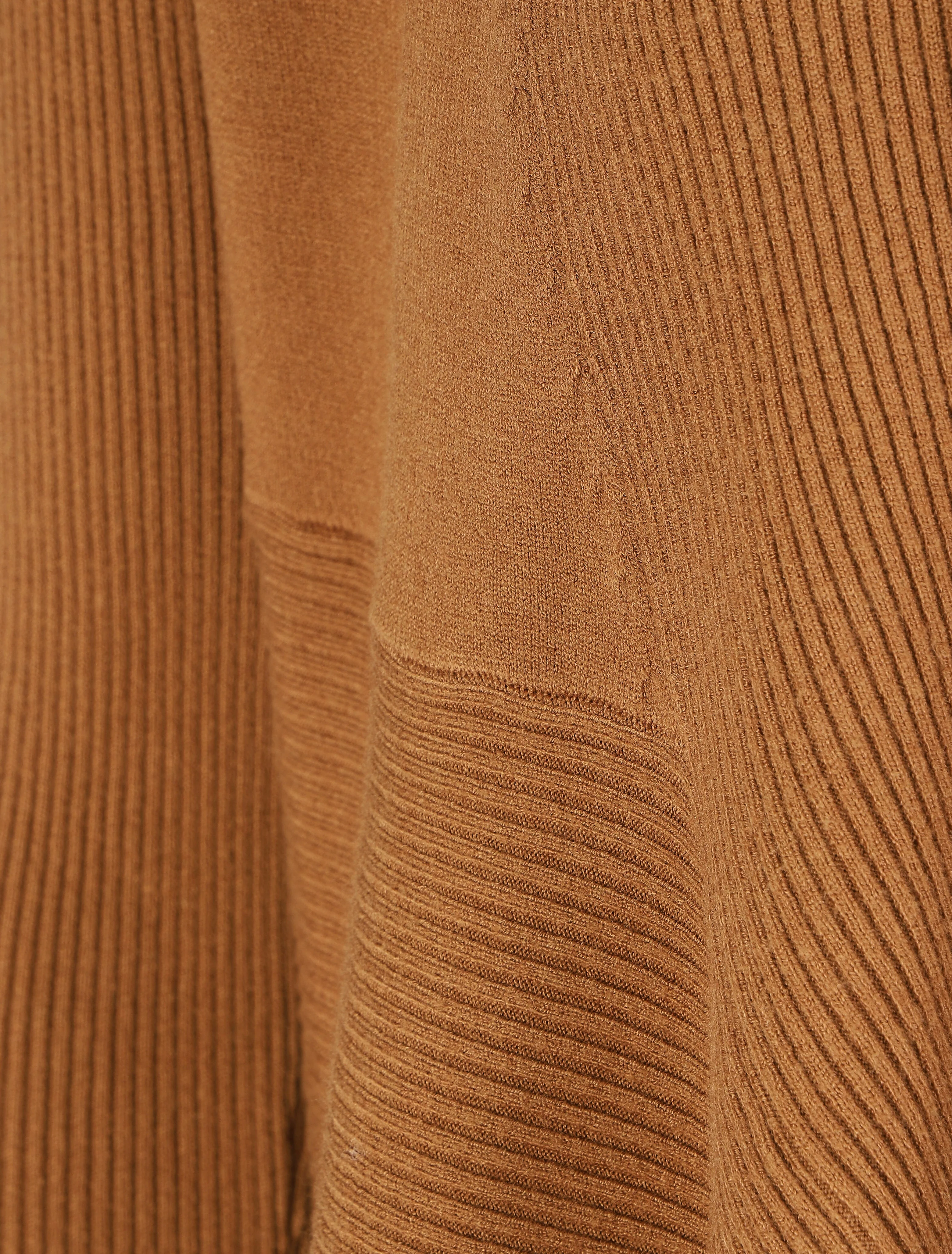 Gilet long uni côtelé - Camel - Image 3