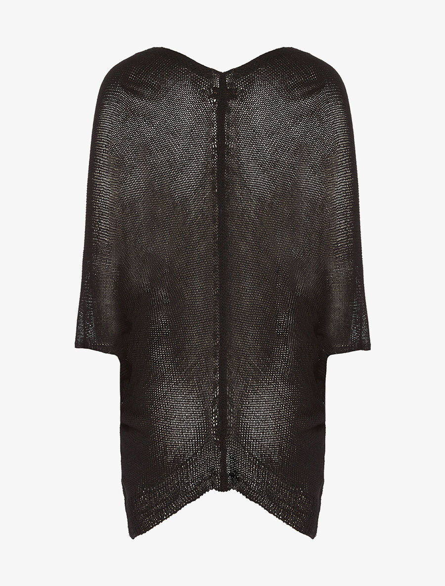 Gilet loose chauve-souris - noir - Image 2