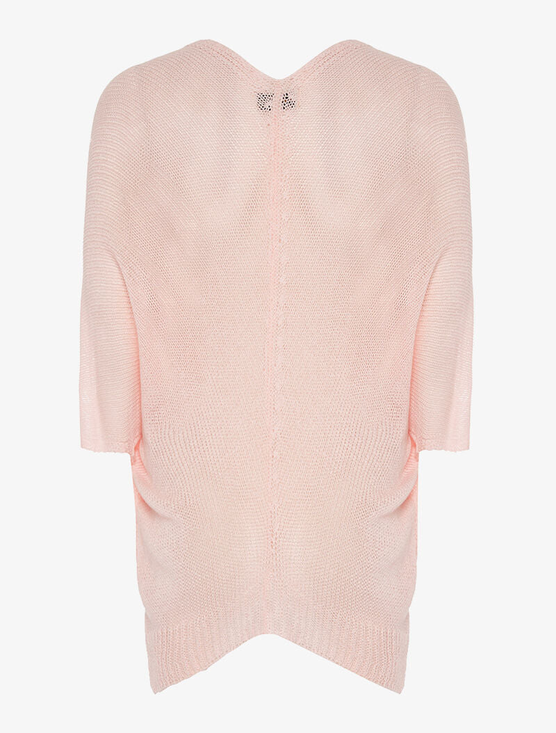 Gilet loose chauve-souris - rose - Image 2