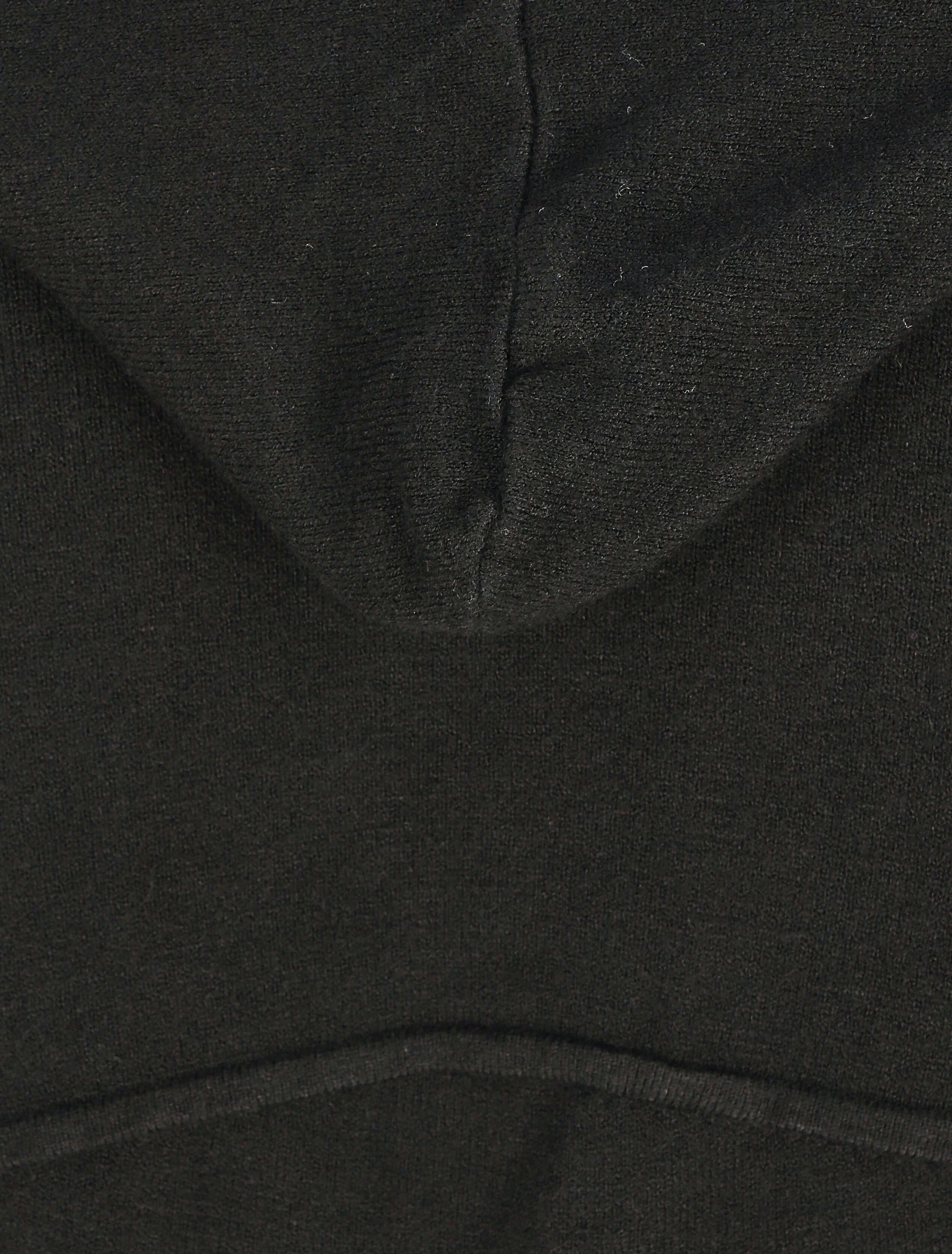 Gilet mi-long à capuche - Noir - Image 3