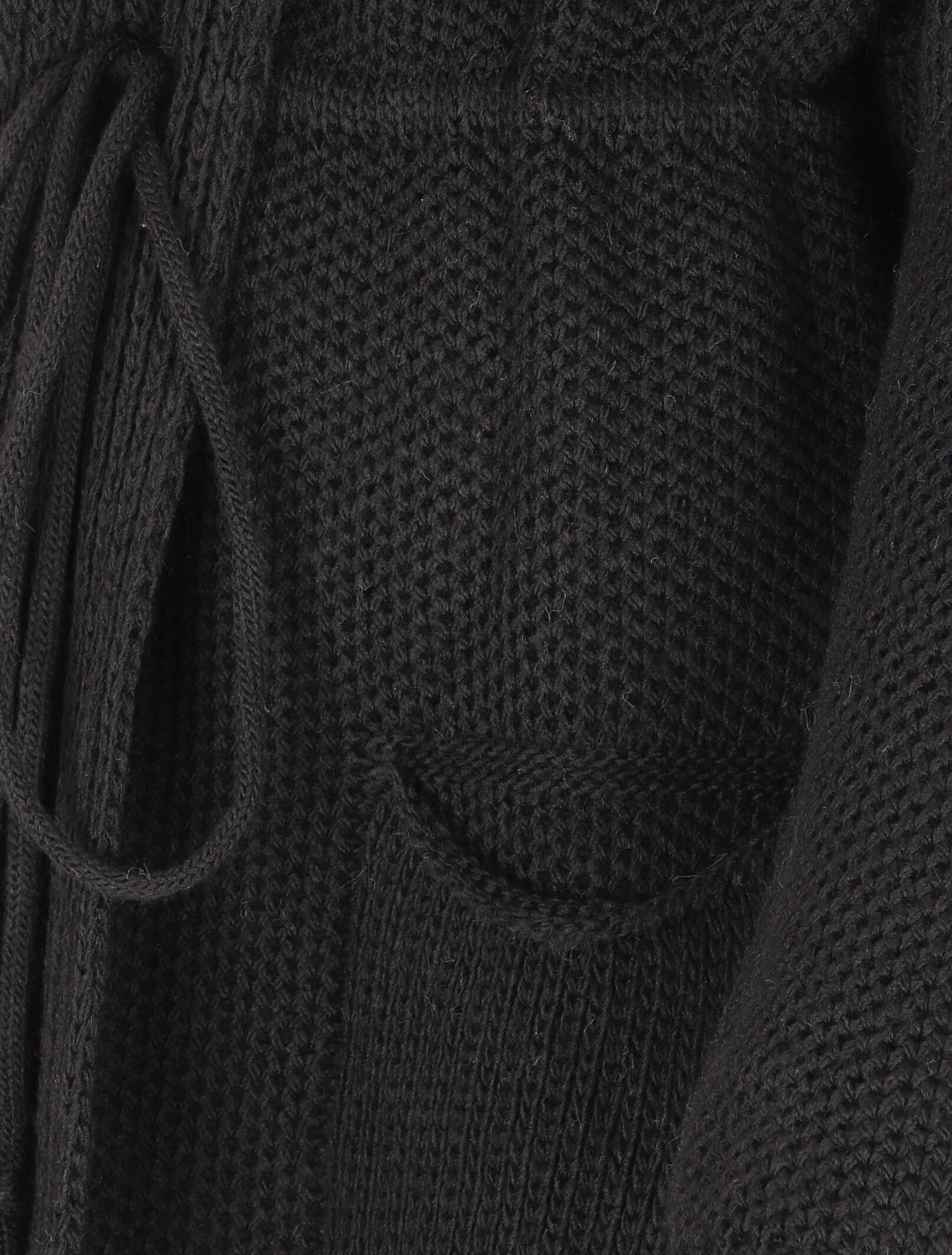 Gilet mi-long à capuche - Noir - Image 3