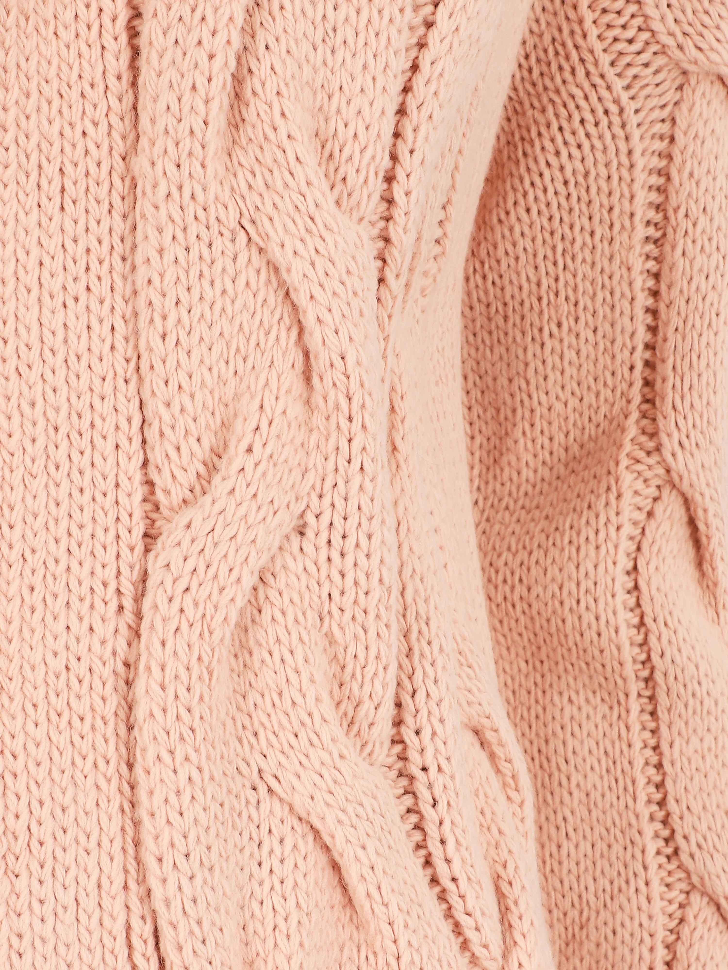Gilet mi-long à capuche - Rose poudré - Image 3