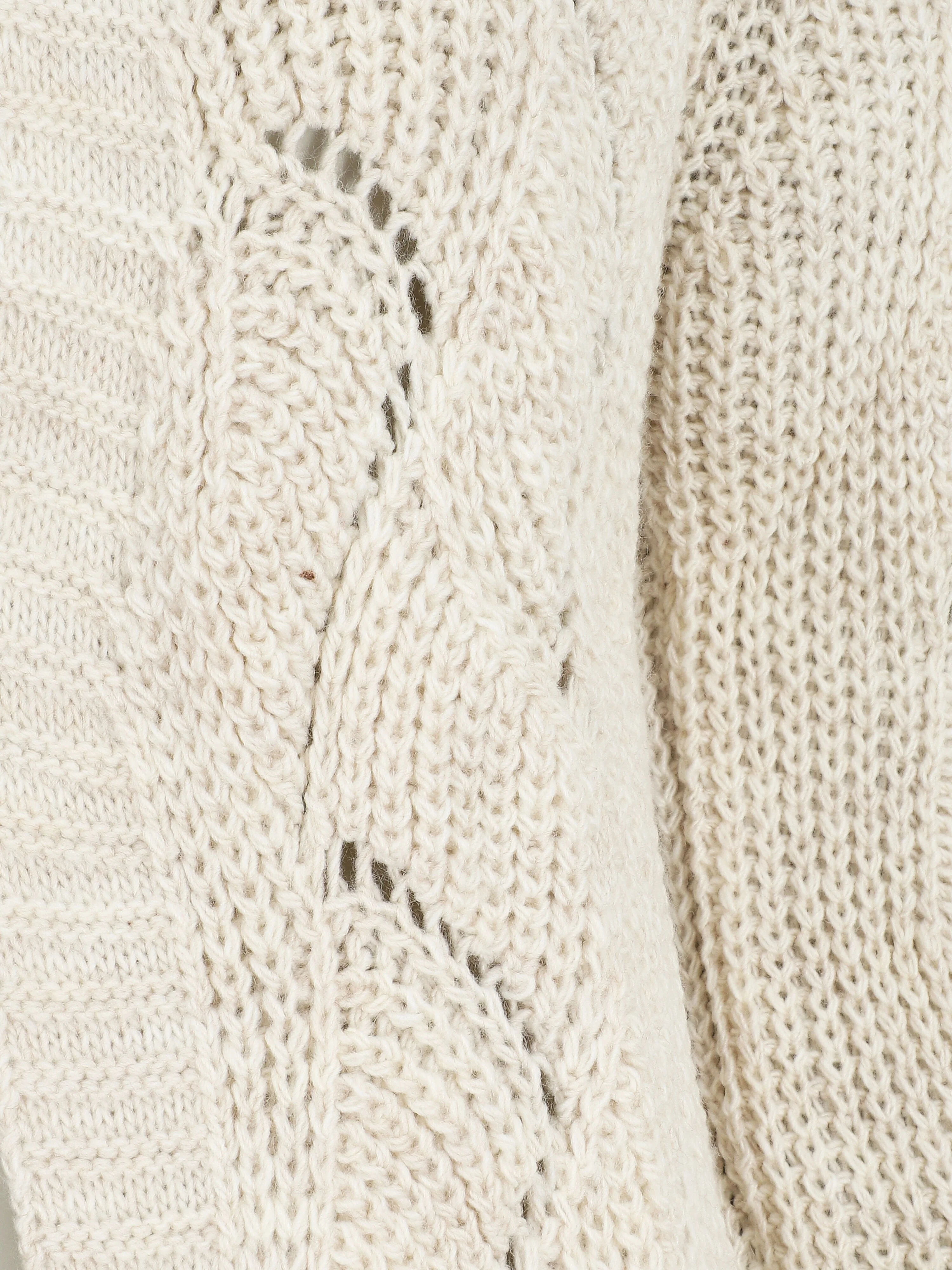 Gilet mi-long classique à bord côtelés - Beige - Image 3