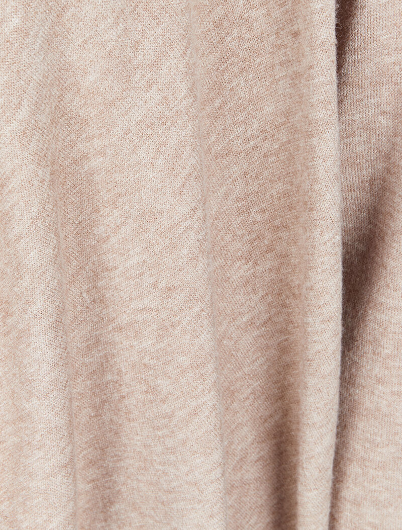 Gilet ouvert à col châle - Beige - Image 4