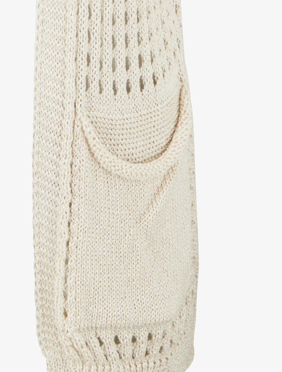 Gilet ouvert ajouré - Beige - Image 3