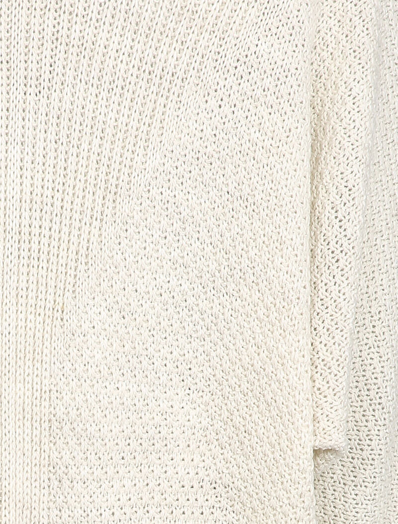 Gilet oversize à manches dolmans et détail en V au dos - Écru - Image 3