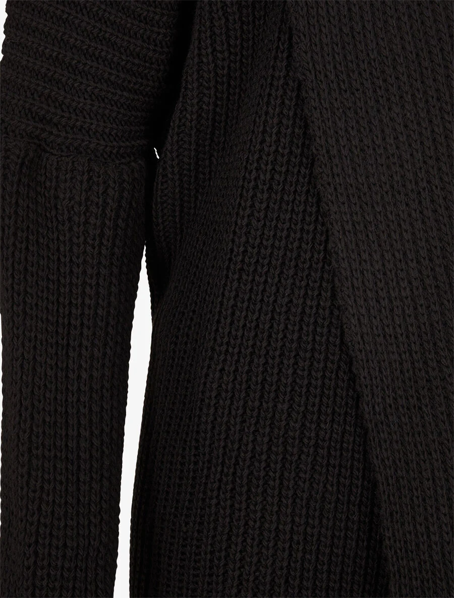 Gilet oversize ouvert - Noir - Image 3