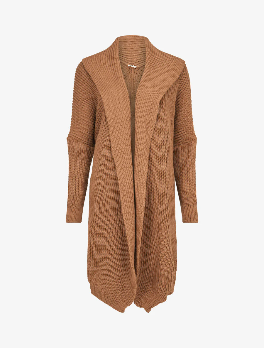 Gilet oversize ouvert - Camel