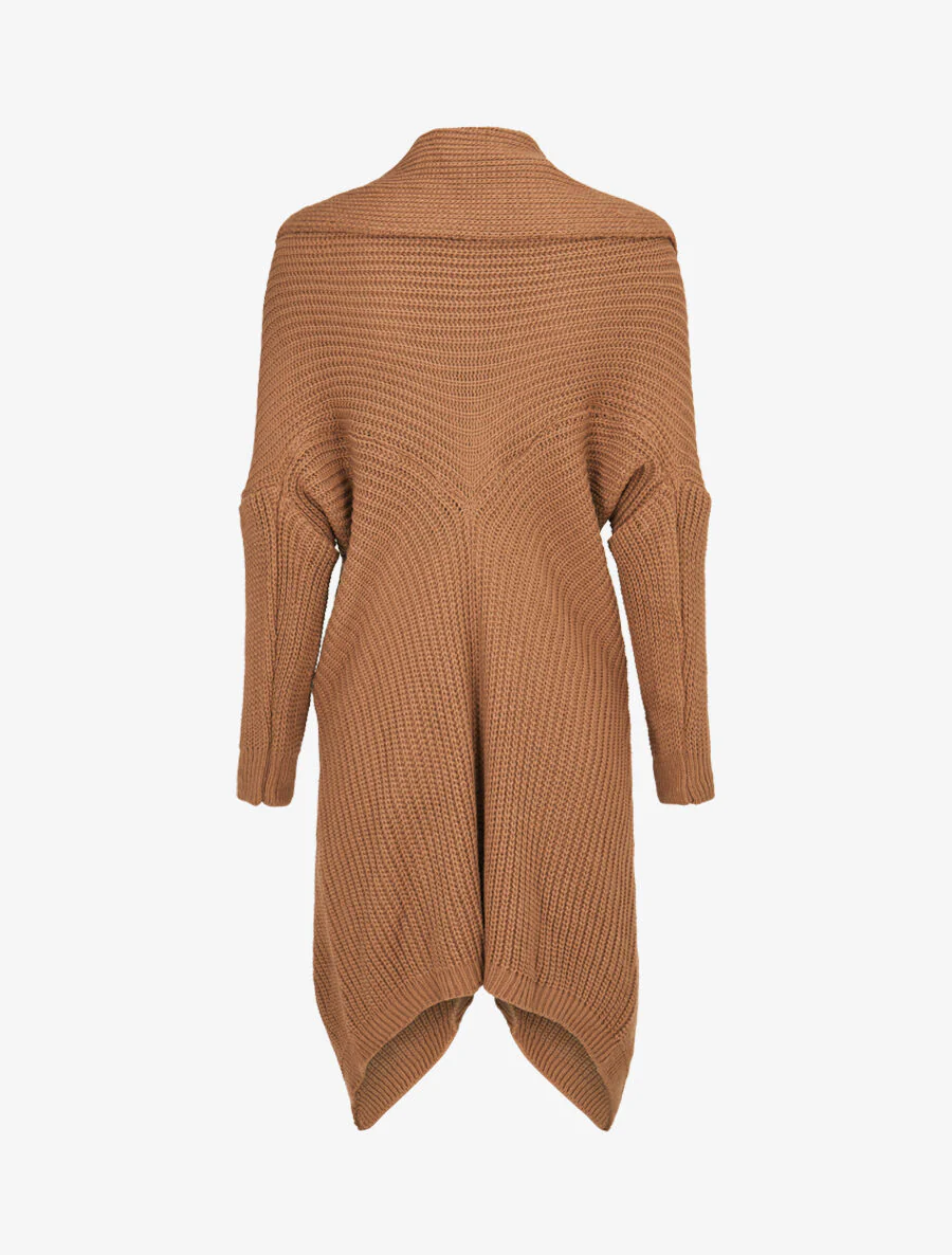 Gilet oversize ouvert - Camel - Image 2
