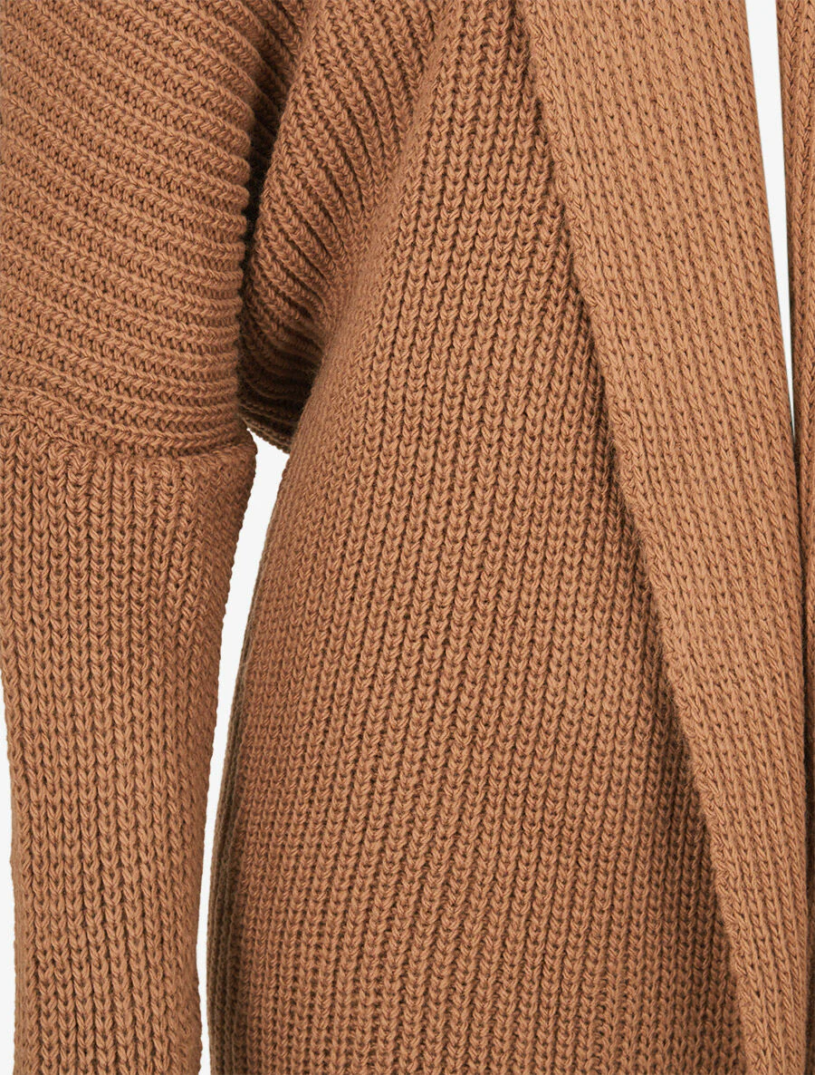 Gilet oversize ouvert - Camel - Image 3