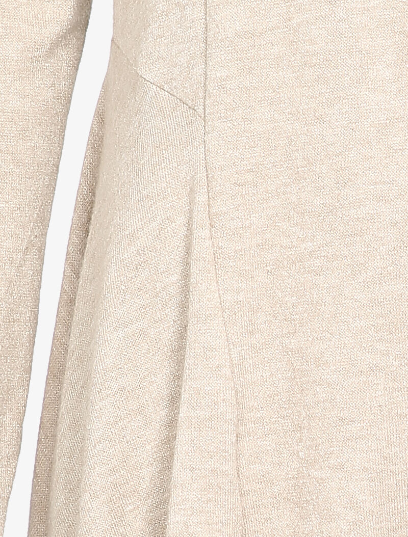 Gilet péplum asymétrique à fermeture crochetée - Beige - Image 3