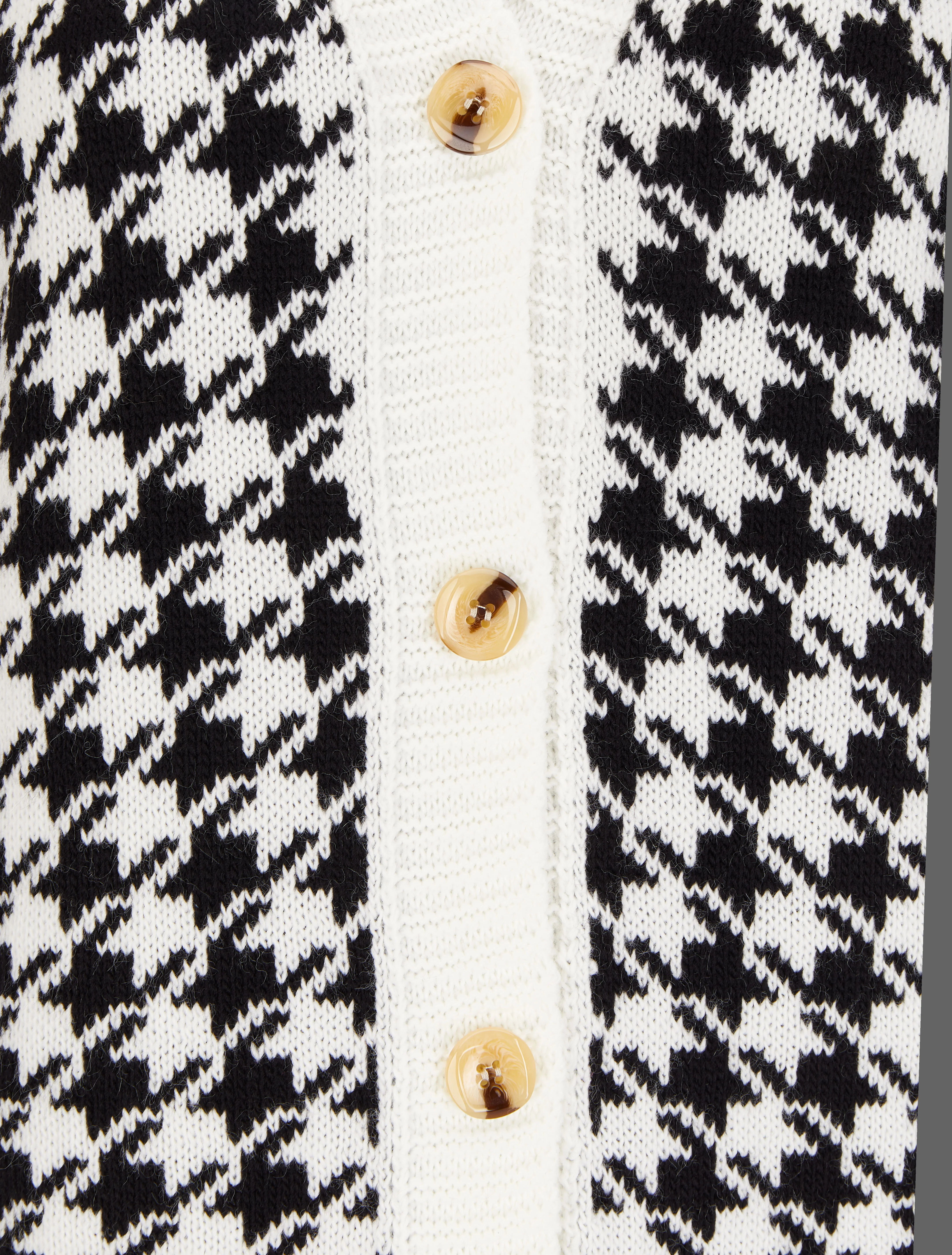 Gilet sans manches imprimé pied-de-coq - Blanc/noir - Image 3