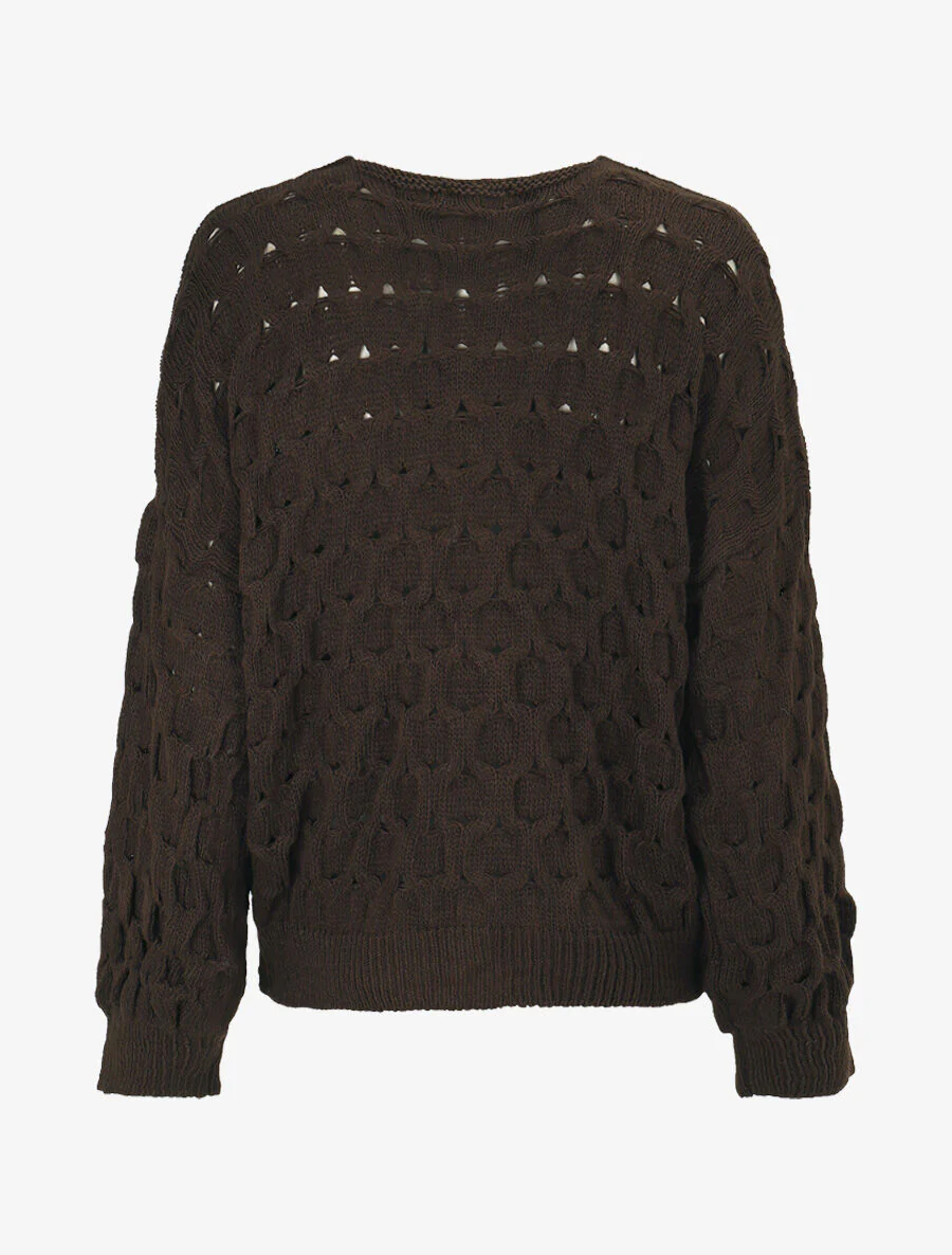 Gilet uni boutonné - Marron - Image 2