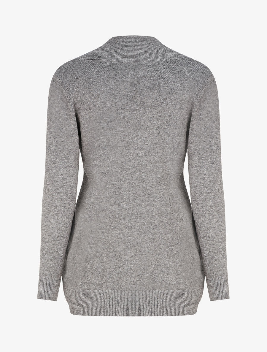 Gilet uni coupe droite - Gris - Image 2
