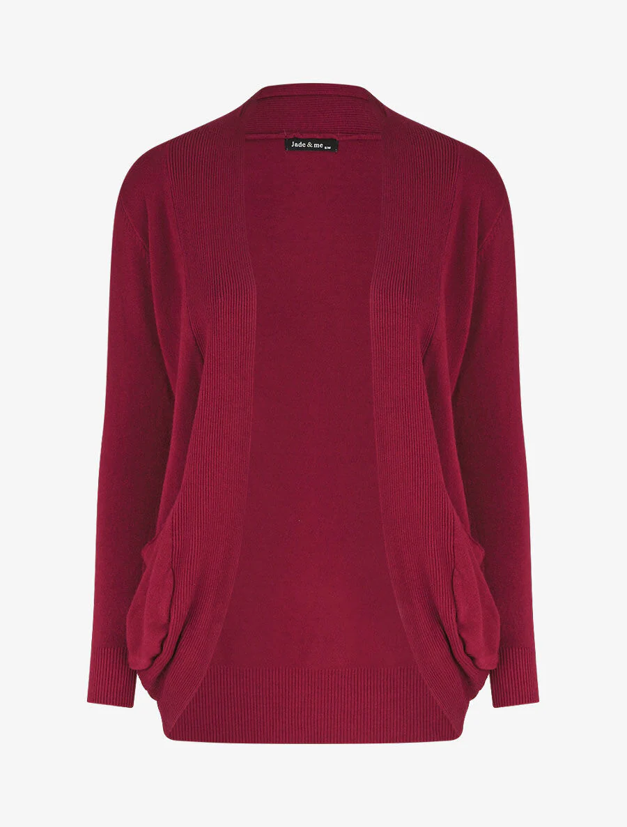 Gilet uni coupe droite - Bordeaux