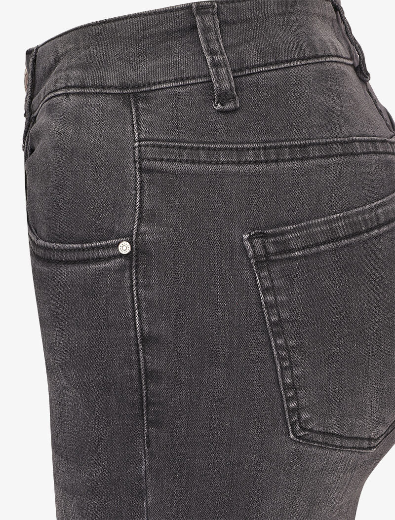Jean 7/8 coupe mom - Gris foncé - Image 3