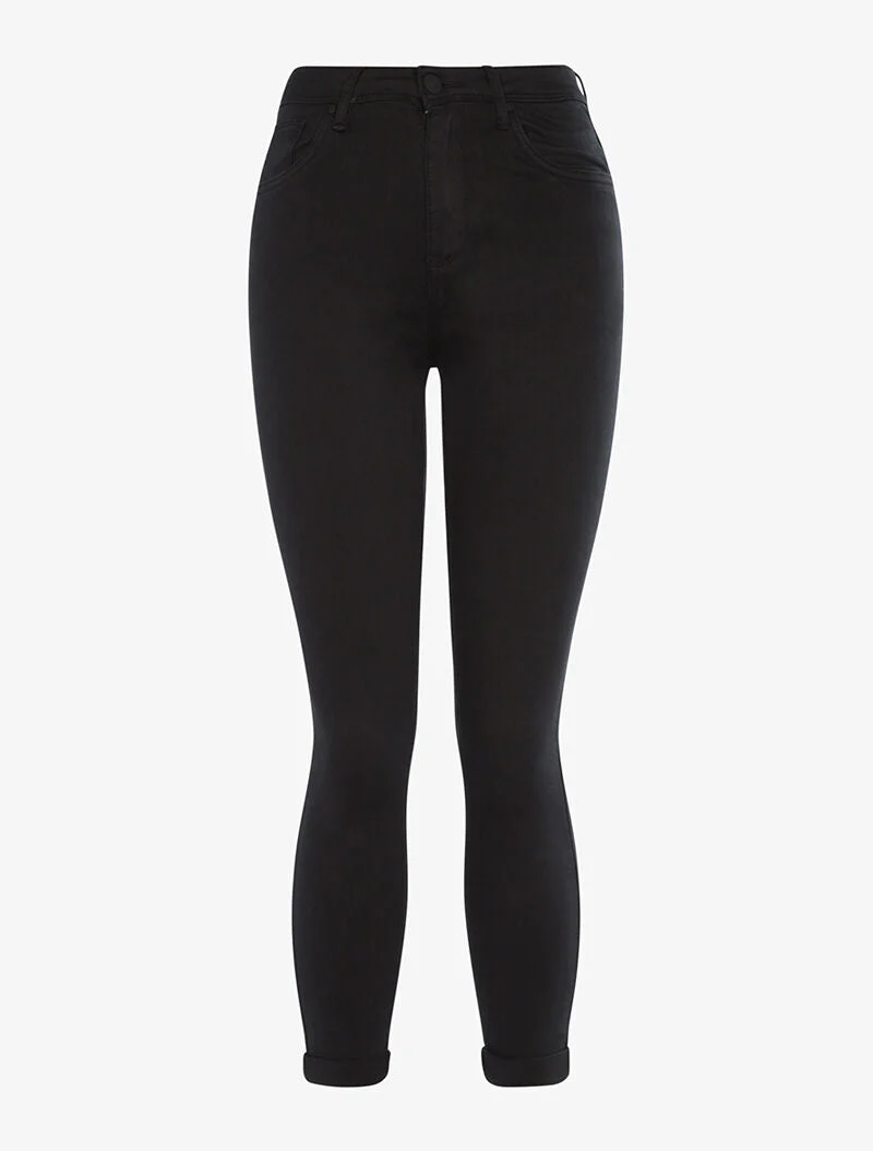 Jean 7/8 uni basique - noir