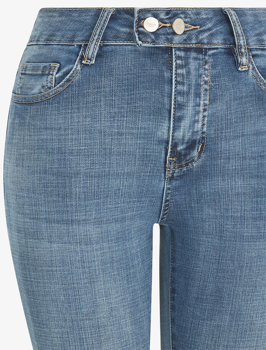 Jean à revers coupe skinny - Bleu - Image 3