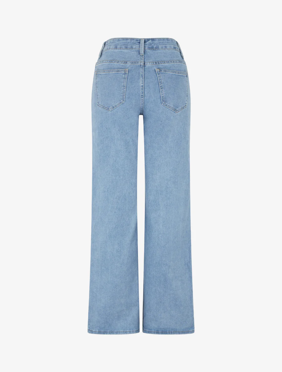 Jean ample à taille haute - Bleu clair - Image 2