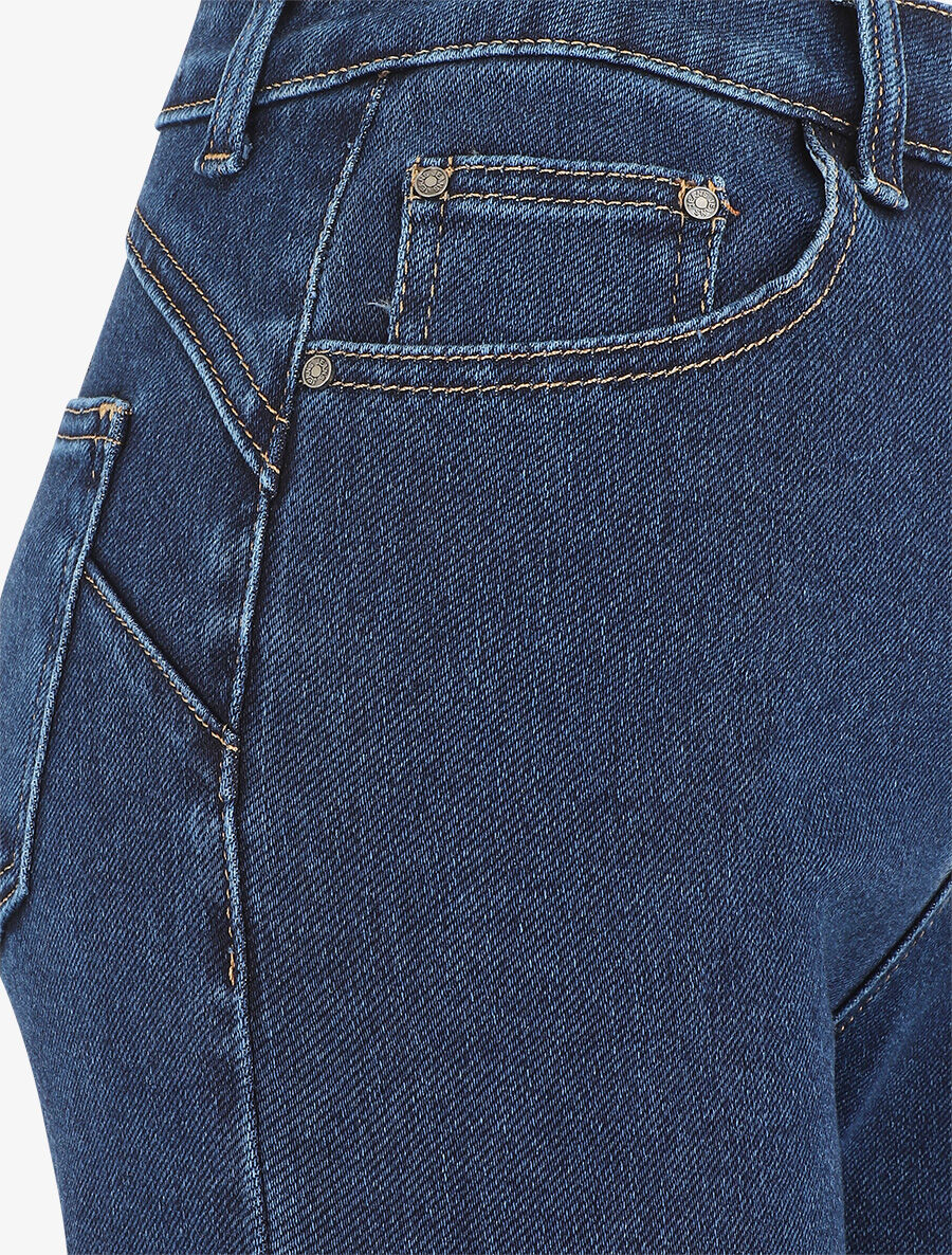 Jean ample taille haute - Bleu brut - Image 3