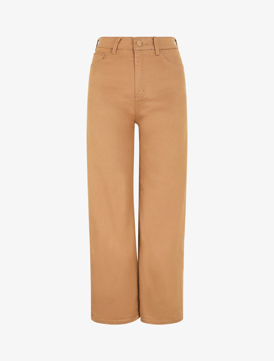 Jean ample taille haute - Camel