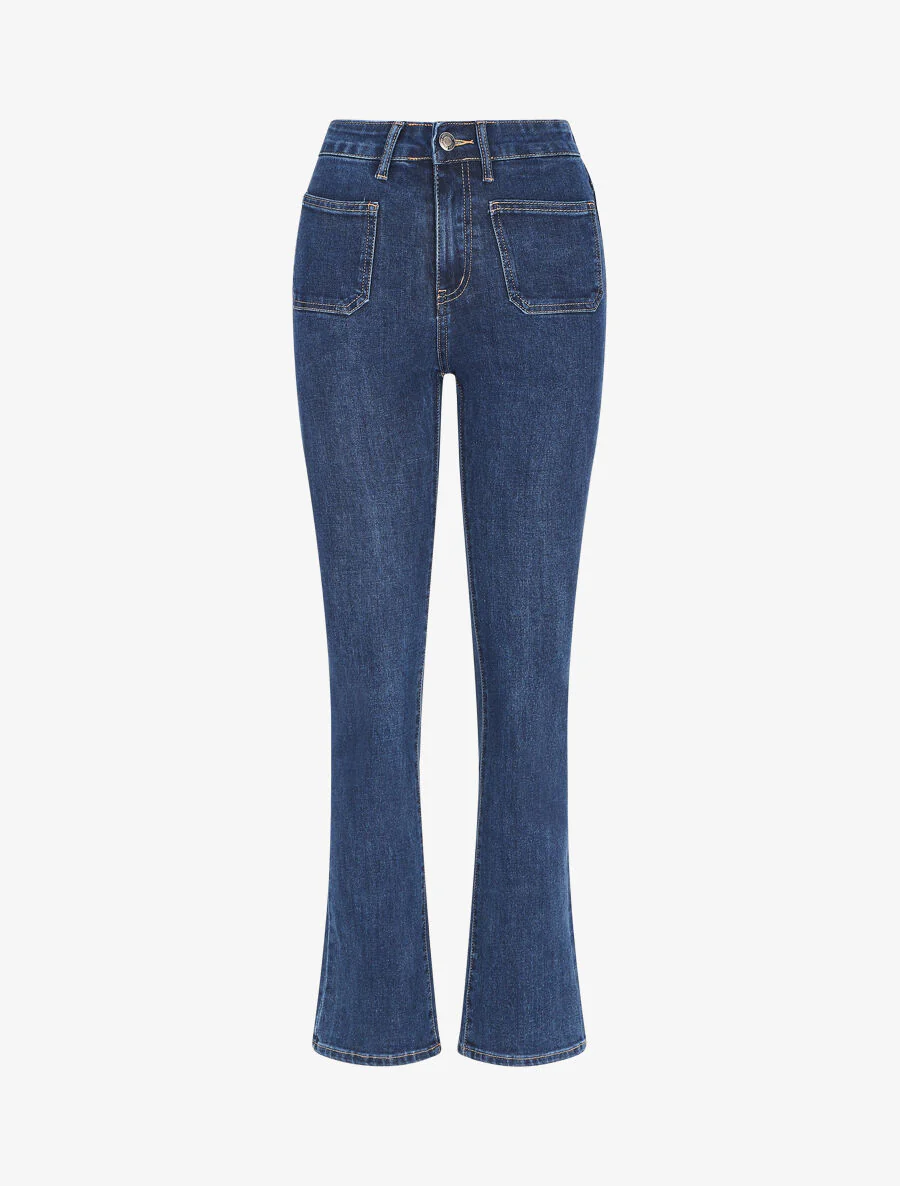 Jean avec poches à l'avant coupe bootcut - Bleu