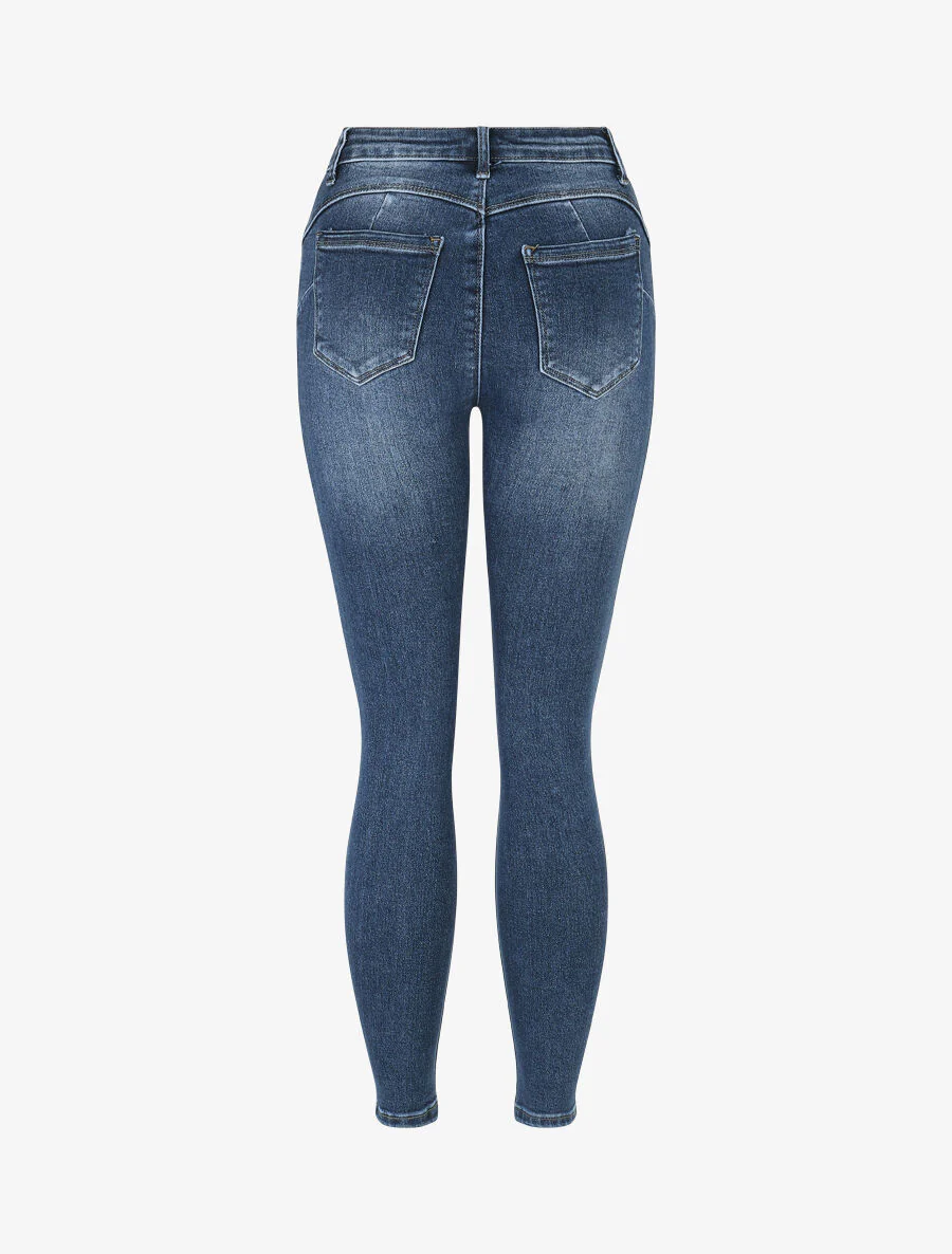 Jean basique coupe skinny - Bleu - Image 2