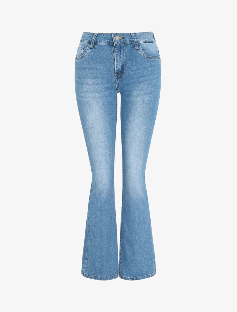 Jean bootcut taille standard - Bleu